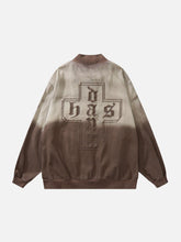 Jacke mit Farbverlaufskontraststickerei